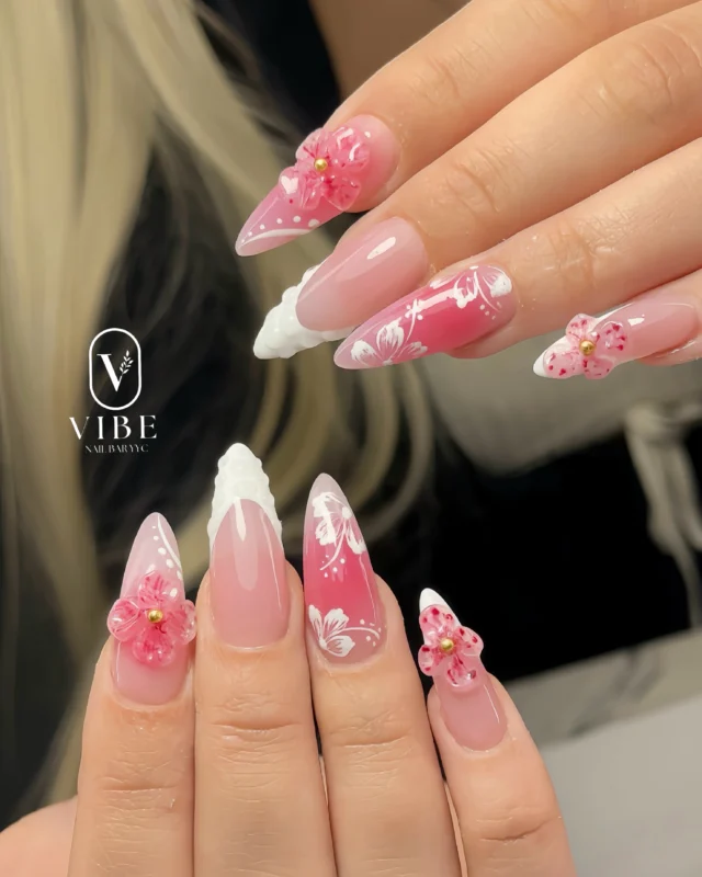 Your sign to go full summer princess ðŸŒ·â˜€ï¸ðŸŒº
Book your appointment today . Let our expert bring your nail vision to lifeâœ¨
â€”â€”
VIBE NAIL BAR YYC
ðŸ“ 5751 Signal Hill Centre SW, Calgary, AB T3H 3P8
ðŸ“ž(403) 719-6899 
ðŸŒvibenailbaryyc.com 

#yycnails #calgarynails #summernailinspo #pinknails #3dnails